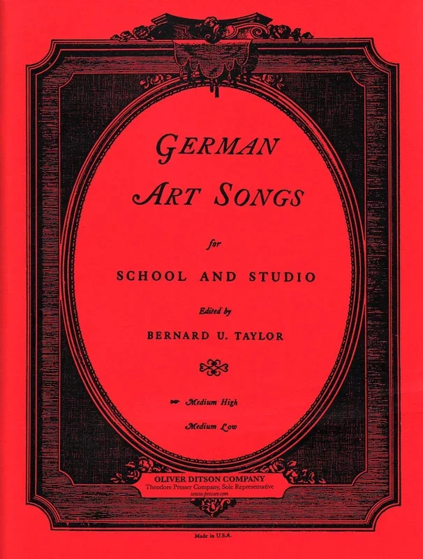 German Art Songs for School and Studio