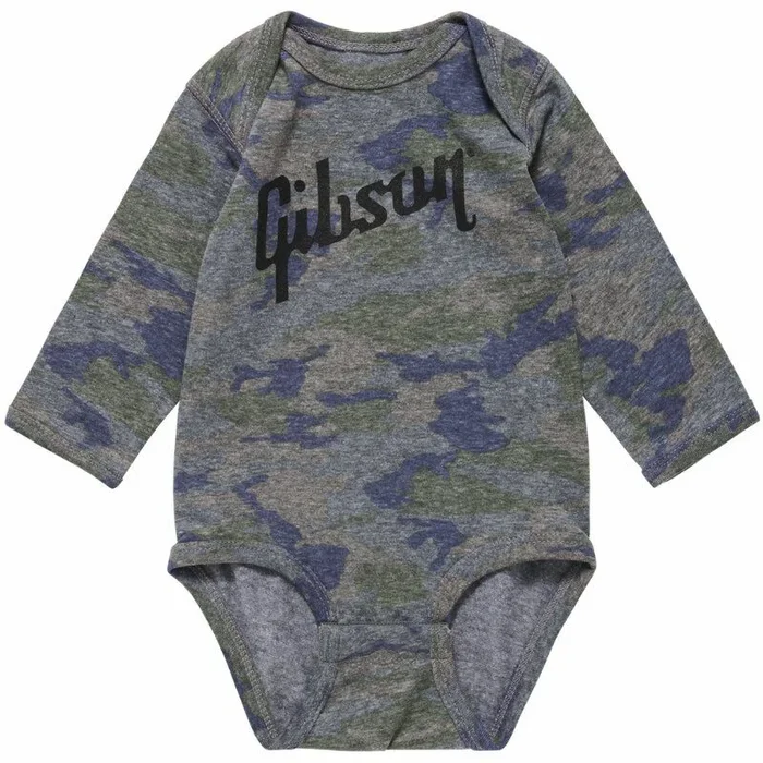 Gibson Camo Baby Onesie 3-6 Months, 60% Cotton/40% Polyester Blend