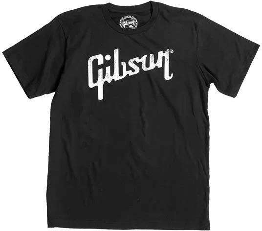 Gibson Distressed Gibson Logo T (Black) Small