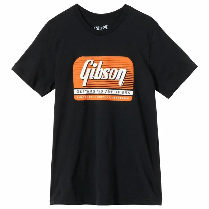 Gibson Guitars And Amplifiers Black T-Shirt Size 3XL