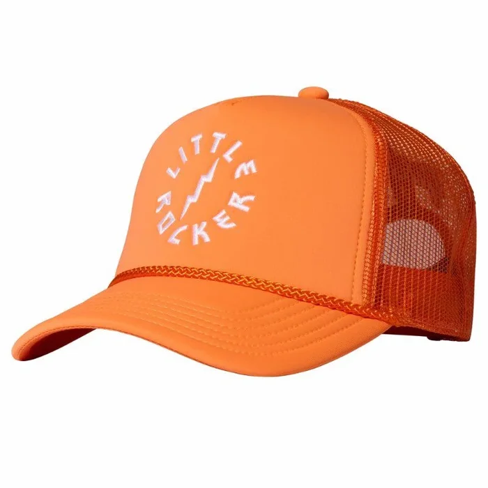 Gibson Kid’s Little Rocker Trucker Hat – Orange Neoprene & Nylon, Adjustable