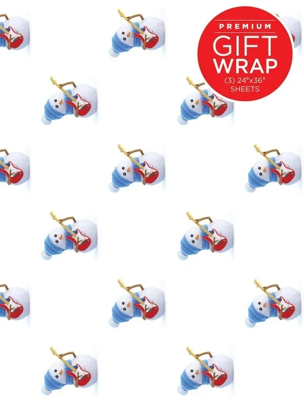 Gift Wrapping Paper Christmas Snowman Theme