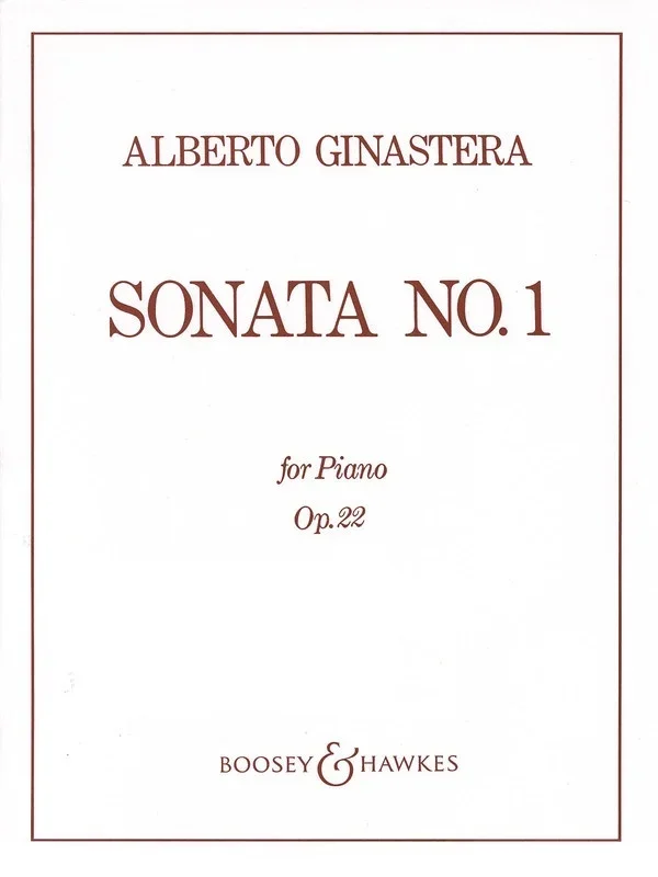 Ginastera – Piano Sonata No 1 Op 22 (Softcover Book)