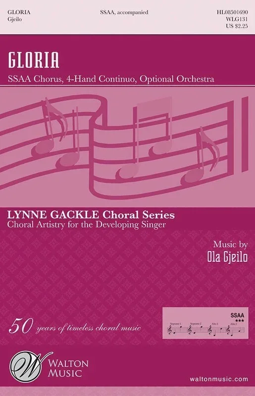 Gloria SSAA Piano 4 Hands (Octavo)