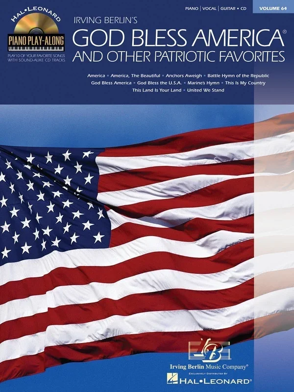 God Bless America Piano Play Along Book/CD V64 (Softcover Book/CD)