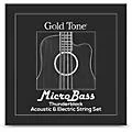 Gold Tone MBS-BL MicroBass Thunderblack Rubber/Polymer Strings Standard