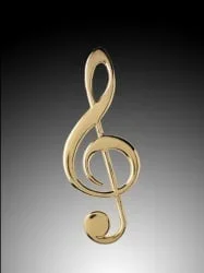 Gold Treble Clef Magnet