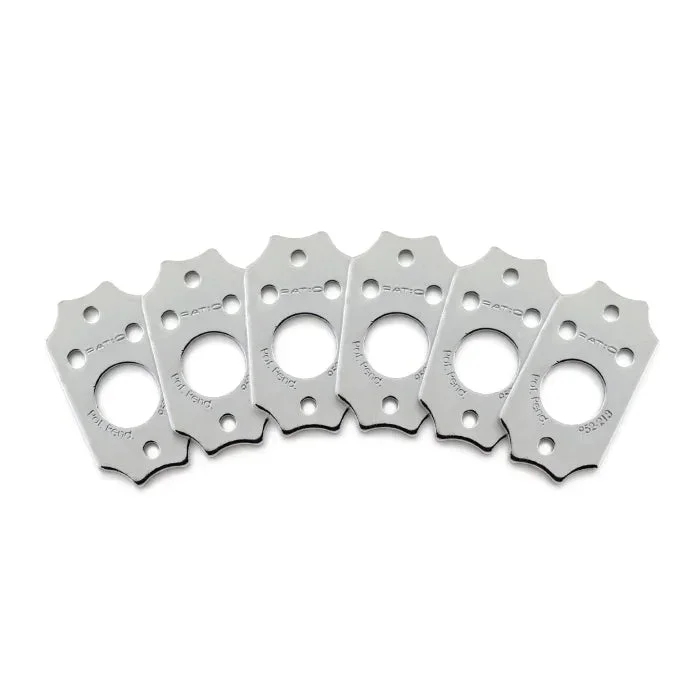 Graph Tech InvisoMatch Plates for Ratio Tuners, Gibson-Style Two Screw hole (set of 6) Chrome