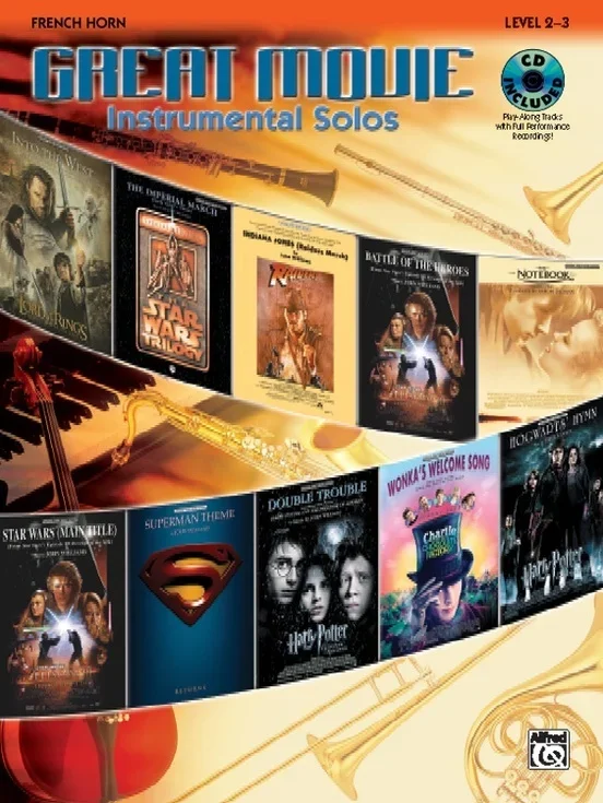 Great Movie Inst Solos Horn Book/CD