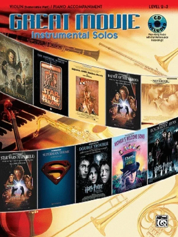 Great Movie Instrumental Solos Book/CD Violin Book