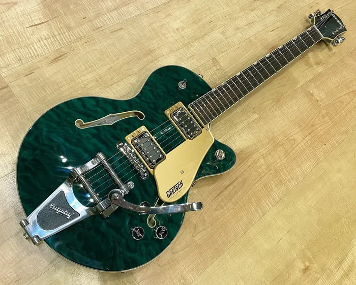 Gretsch G5655T-QM Electromatic Center Block Jr. Single-Cut Quilted Maple with Bigsby Mariana Green