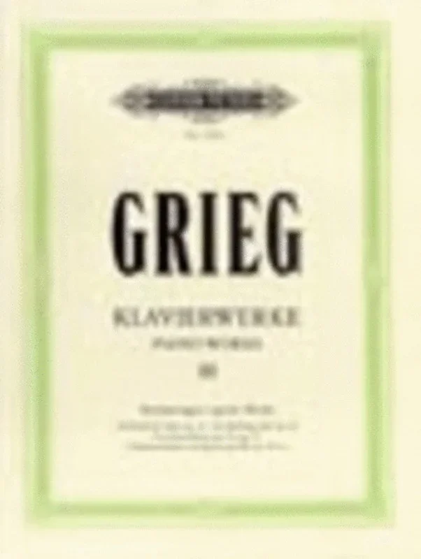 Grieg – Piano Works Vol 3 Miscellaneous Works (Softcover Book)