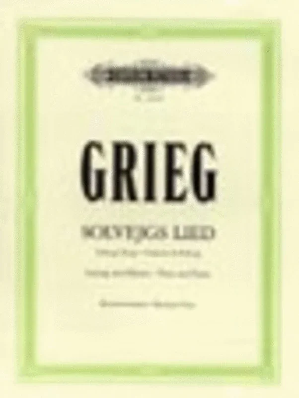 Grieg – Solveigs Song Low Voice (Softcover Book)