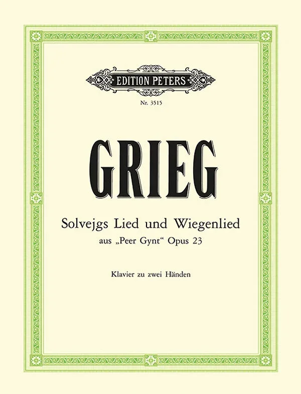Grieg: Solveig’s Song and Solveig’s Cradle Song (arr. for piano)