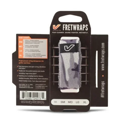 Gruv Gear FretWraps “Camo” String Muter 1-Pack (White, Large)