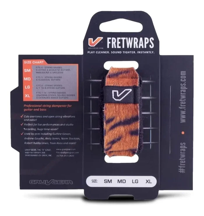 Gruv Gear FretWraps Wild “Tiger” Guitar String Muters/Dampeners 1-Pack (Medium)