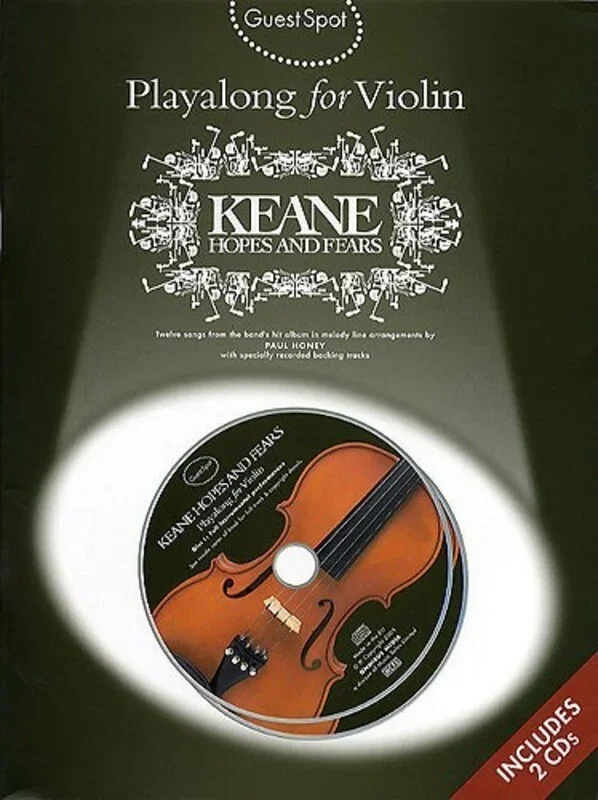 Guest Spot Keane Hopes And Fears Violin Softcover Book/CD