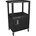 H. Wilson Tuffy Plastic 42″ 3-Shelf Cart/Cabinet 42 Black