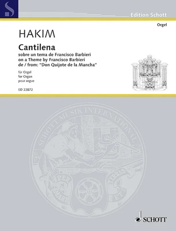 Hakim – Cantilena For Organ (Softcover Book)