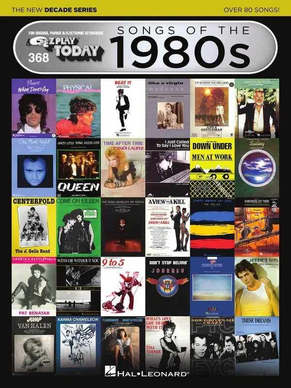 HAL LEONARD 00159574 Songs of the 1980s – The New Decade Series – E-Z Play Today Volume 368