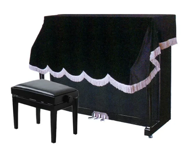 Half Cover for Upright Piano – Black