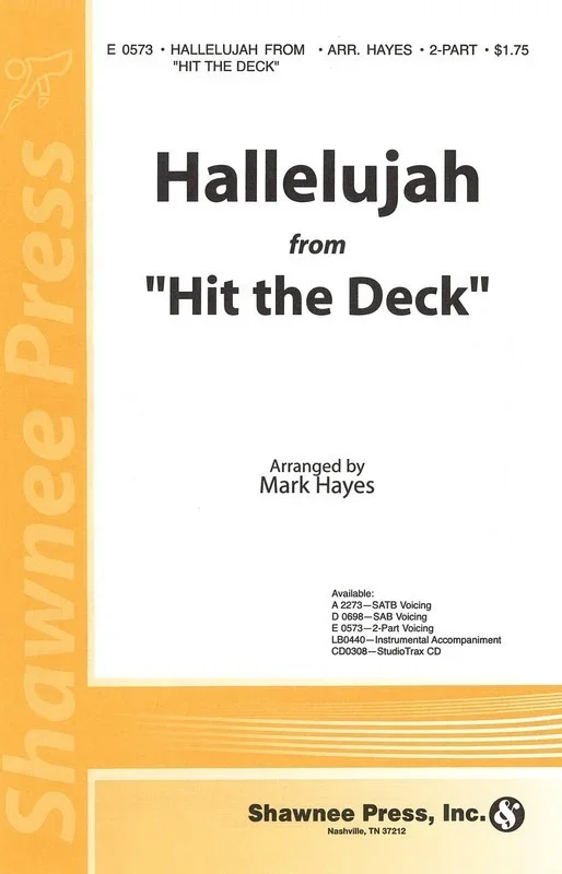 Hallelujah From Hit The Deck Book