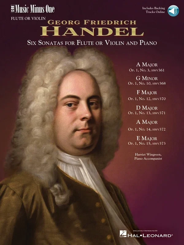 Handel – 6 Sonatas For Flute/Piano Book/CD (Softcover Book/CD)