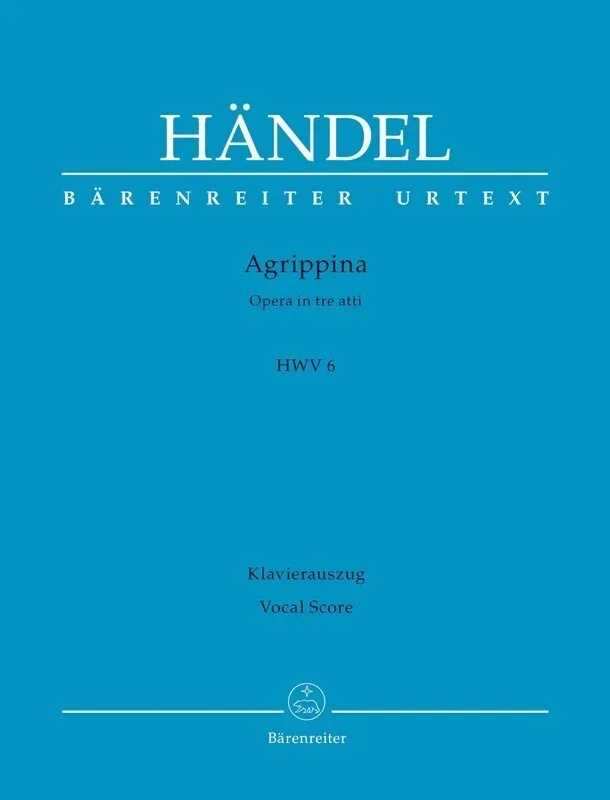 Handel – Agrippina Hwv 6 Vocal Score (Softcover Book) Urtext Edition Book
