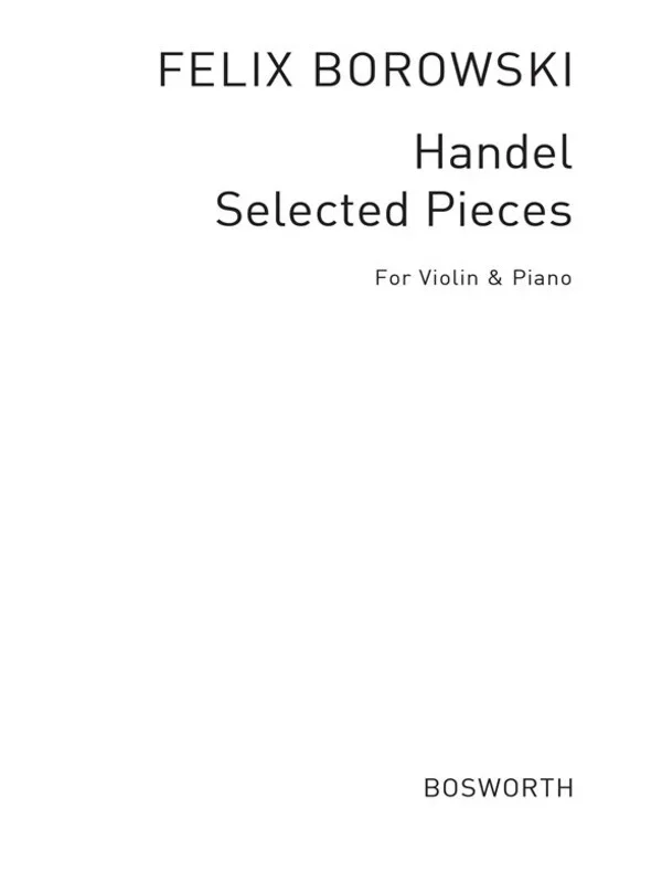 Handel – Selected Pieces For Violin/Viola And Piano (Softcover Book)