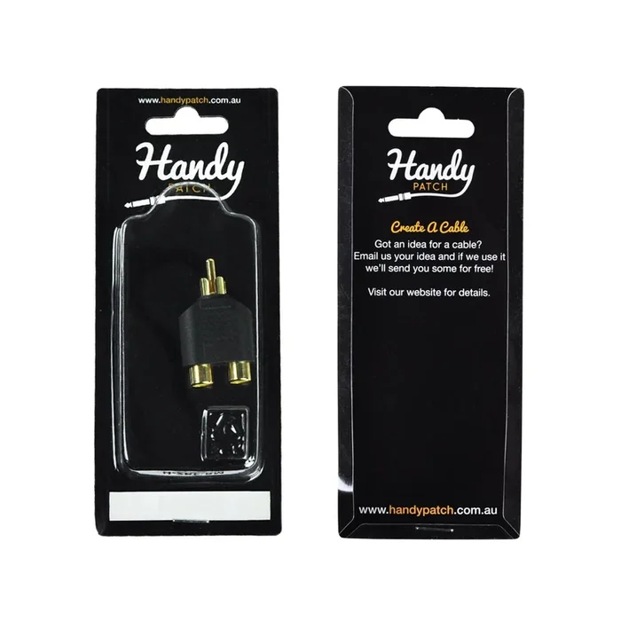 Handy Patch Female Stereo RCA To Male Mono RCA Adaptor