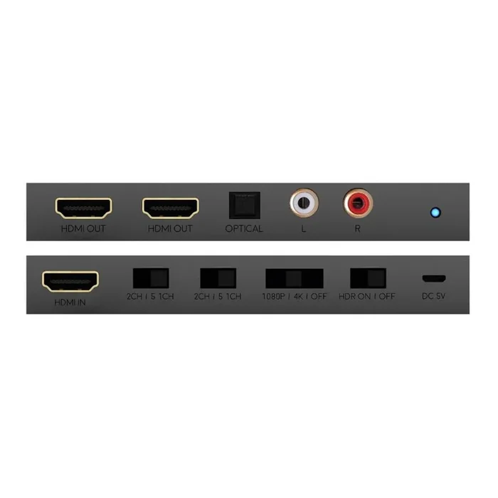 HDMI 1:2 splitter with scaler and audio downmix HDANYWHERE