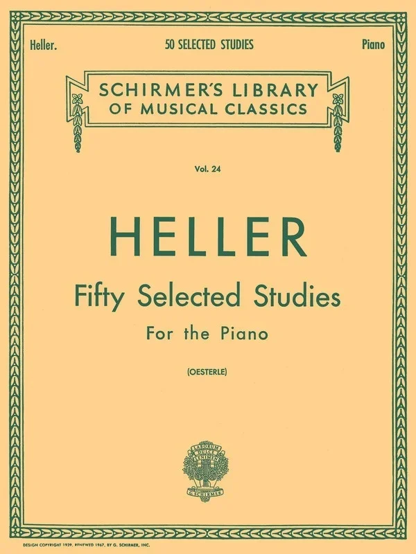 Heller – 50 Selected Studies For Piano (Softcover Book)