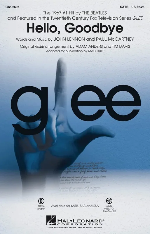 Hello Goodbye From Glee ShowTrax CD (CD Only)
