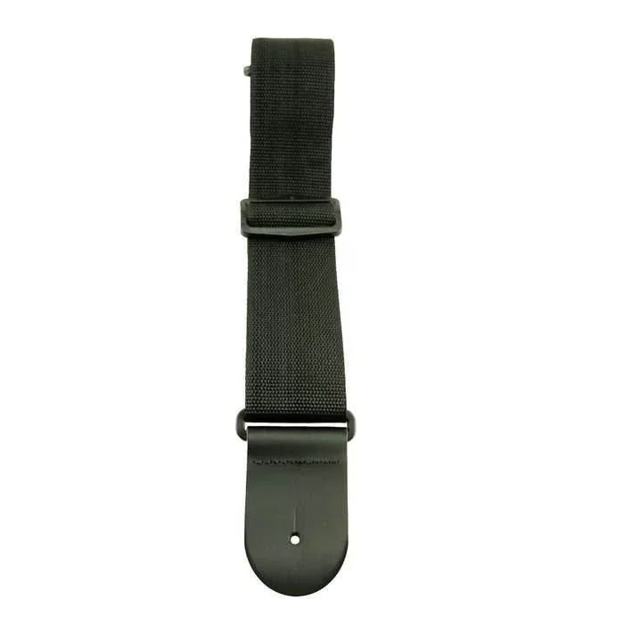 Henry Heller HPOL-BLK Custom Logo Poly Gtr Strap Black