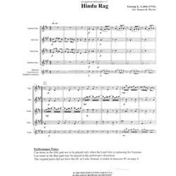 Hindu Rag – Saxophone Quartet (S/AATB)