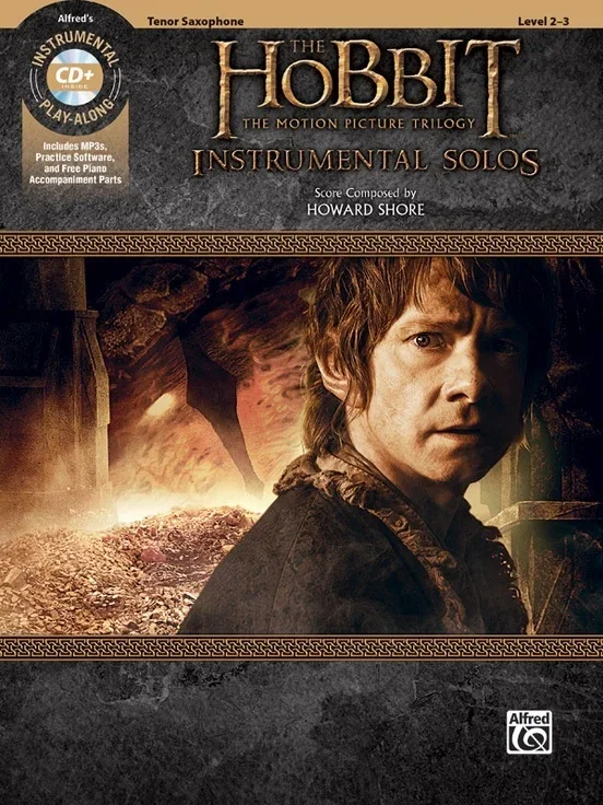 Hobbit Motion Picture Trilogy Solos TSax Book/CD