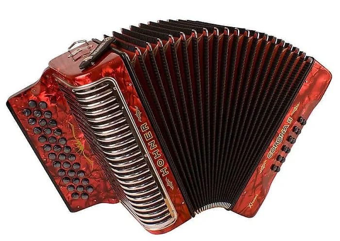 Hohner CXER Corona II Xtreme EAD Accordion in Pearl Red Finish