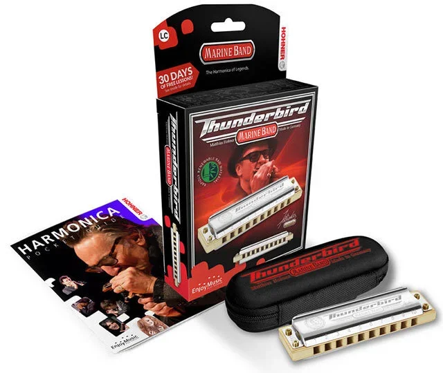 Hohner Marine Band Thunderbird Harmonica in the Key of Low C Major