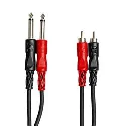Hosa CPR-201 Stereo Interconnect – Dual 1/4in TS to Dual RCA – 1m