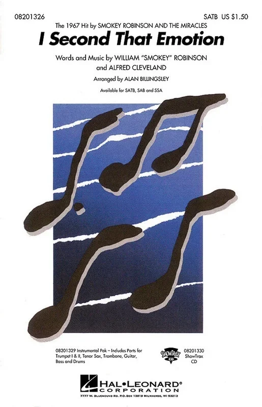 I Second That Emotion SATB (Octavo)