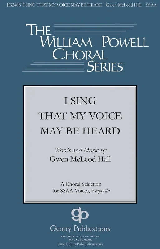 I Sing That My Voice May Be Heard SSAA A Cappella (Octavo)