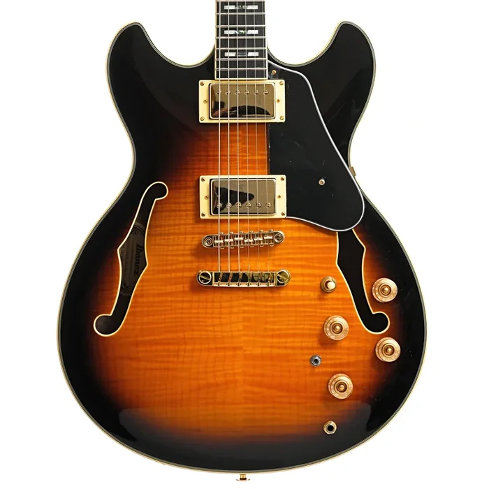 Ibanez JSM10 Semi-Hollowbody Guitar, Vintage Yellow Sunburst