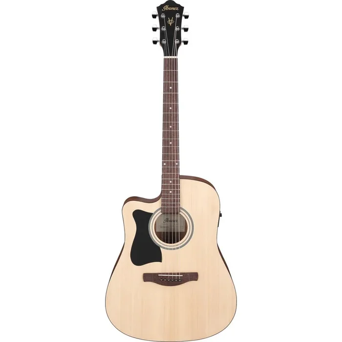 Ibanez V40LCE Acoustic Guitar Dreadnought Left Handed Open Pore Natural w/ Pickup & Cutaway – V40LCE-OPN