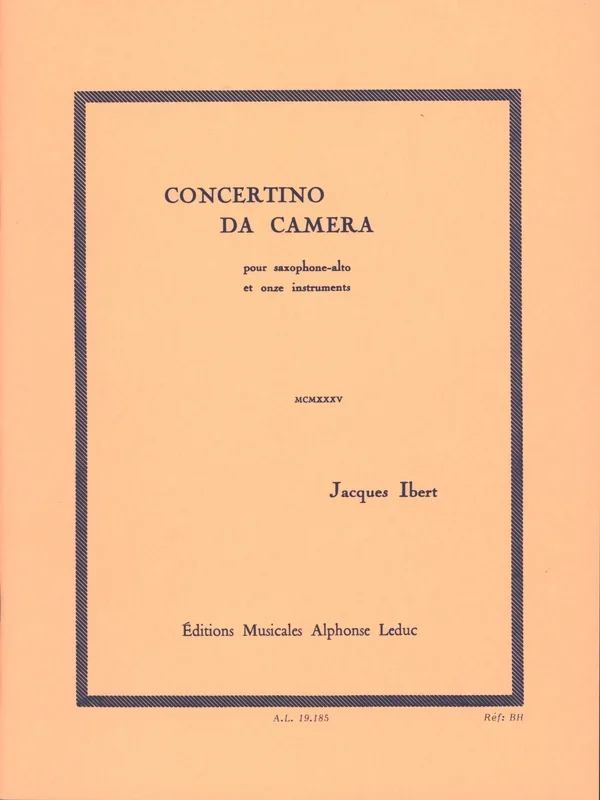 Ibert: Concertino Da Camera