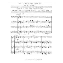 If I Had the Wings of a Dove – Saxophone Quartet (SATB)