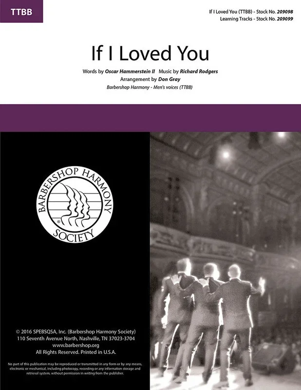 If I Loved You TTBB A Cappella (Octavo)