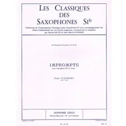 Impromptu, Op. 90 No. 3 – Soprano (or Tenor) Sax and Piano