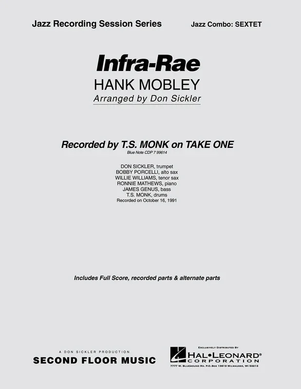 Infra Rae Sextet 3 Horns Plus Rhythm Gr 4-5 (Music Score/Parts)