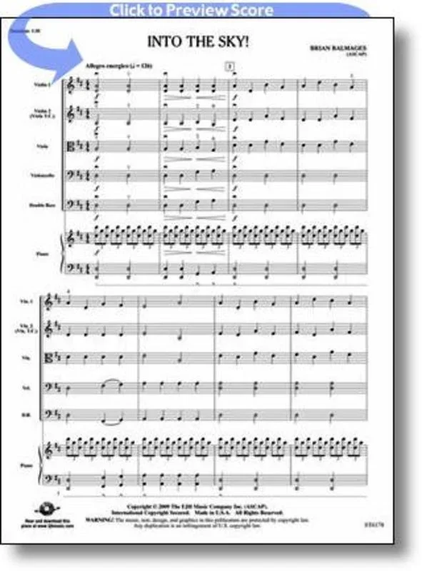 Into The Sky String Orchestra Score/Parts