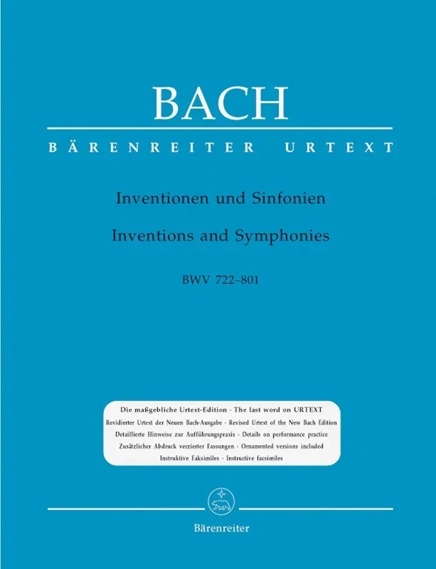 Inventions Two And Three Part Urtext Bwv 772-801 (Softcover Book) Urtext Edition Book
